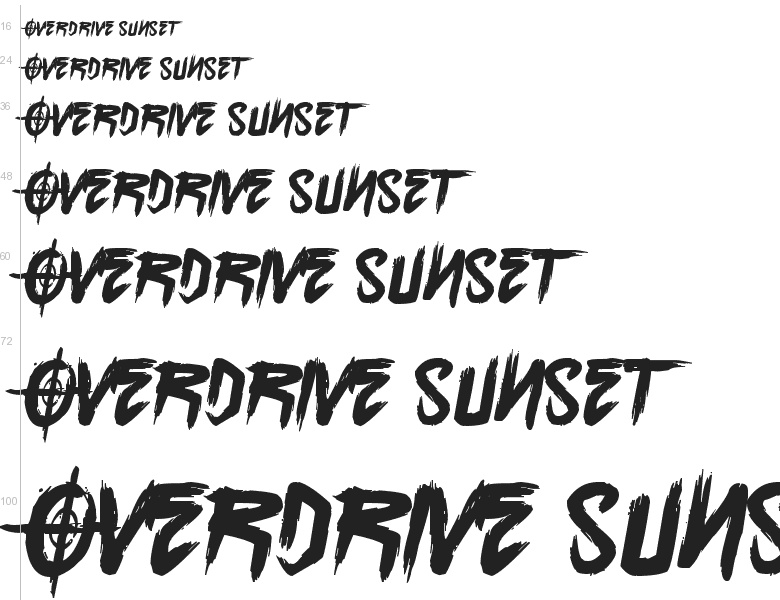 Overdrive Sunset Font · 1001 Fonts