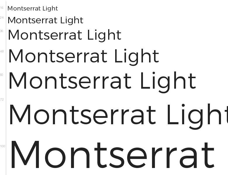 Free font "Montserrat" by Julieta