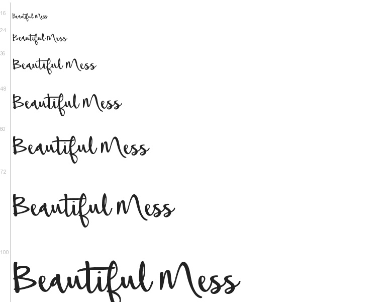 Free Font "Beautiful Mess" By Brittney Murphy Design