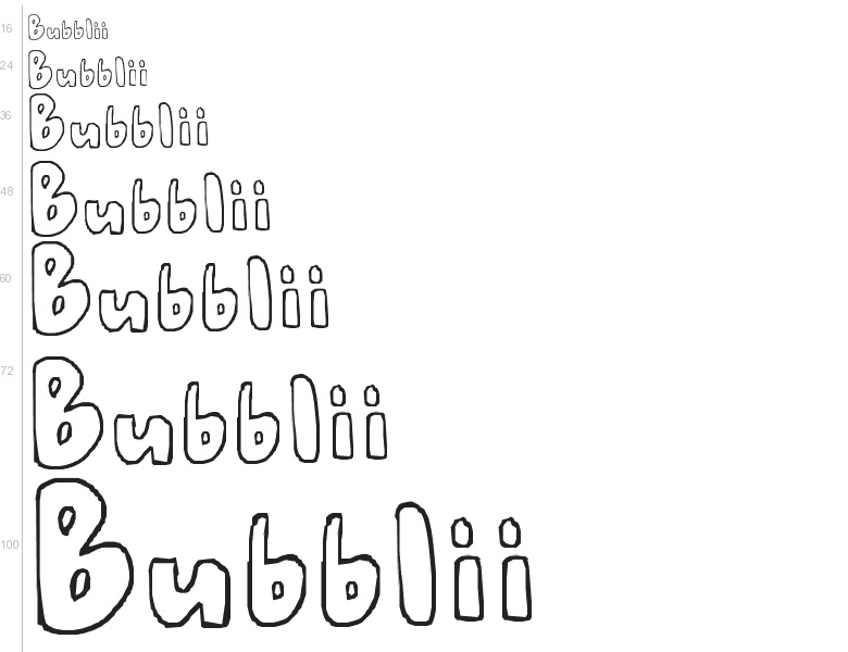 Free Font Bubblii By The Bubble Letters