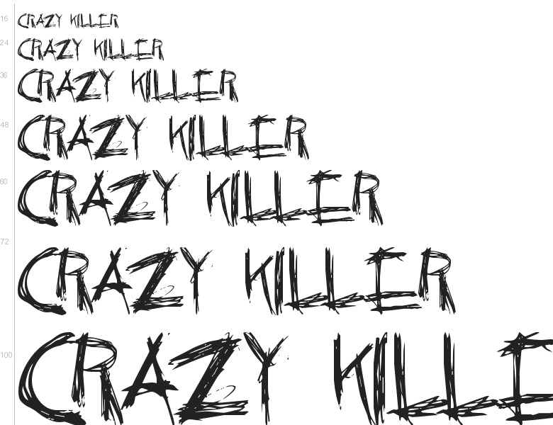 Free Font "Crazy Killer" By The Font Emporium