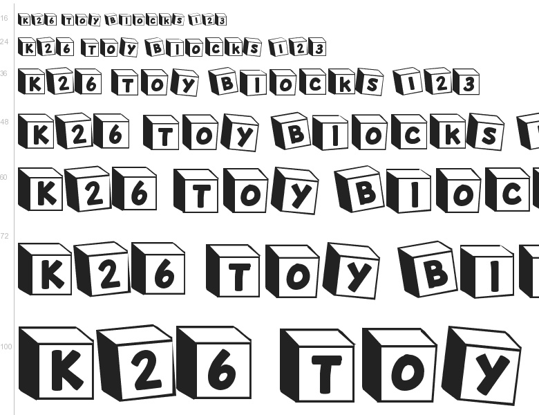 Download Free Free Font K26 Toy Blocks 123 By K26 Fonts Fonts Typography