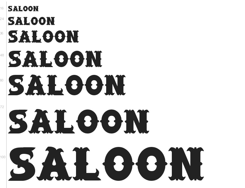 Free Font "Saloon" By Robert Schenk